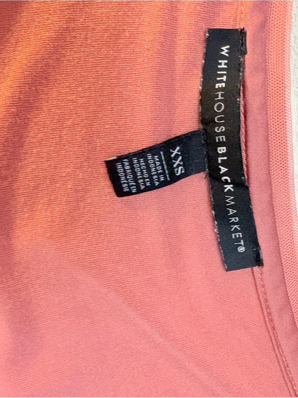White House Black Market Coral Pink Short Sleeve Tee - Picture 5 of 6